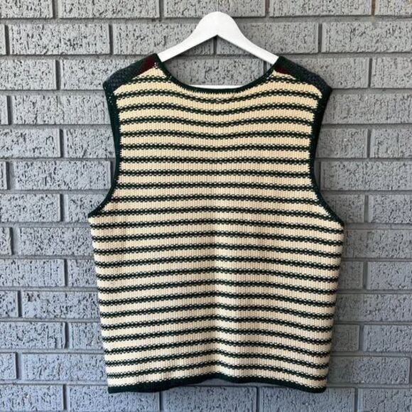 VTG The Limited Striped Knit Vest Grandpa core Button Down Sleeveless Sz Large - Picture 3 of 5